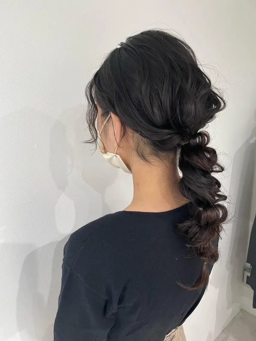 ロング ヘアアレンジ ボブ ハイライト 髪質改善 韓国風ヘア レイヤーカット 🌈新田 みどり🌈のヘアスタイル