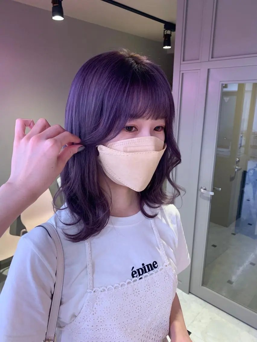 ミディアム カラー パーマ ヘアアレンジ メンズ キッズ ネイル マツエク・マツパ KANAMI 🌏のヘアスタイル