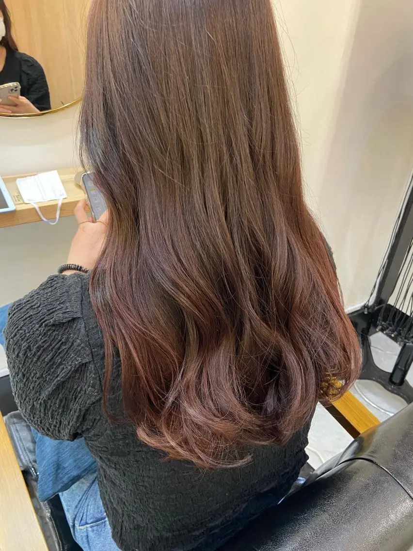 ロング カラー ヘアアレンジ カット ヘアカラー トリートメント 田中 あやなのヘアスタイル
