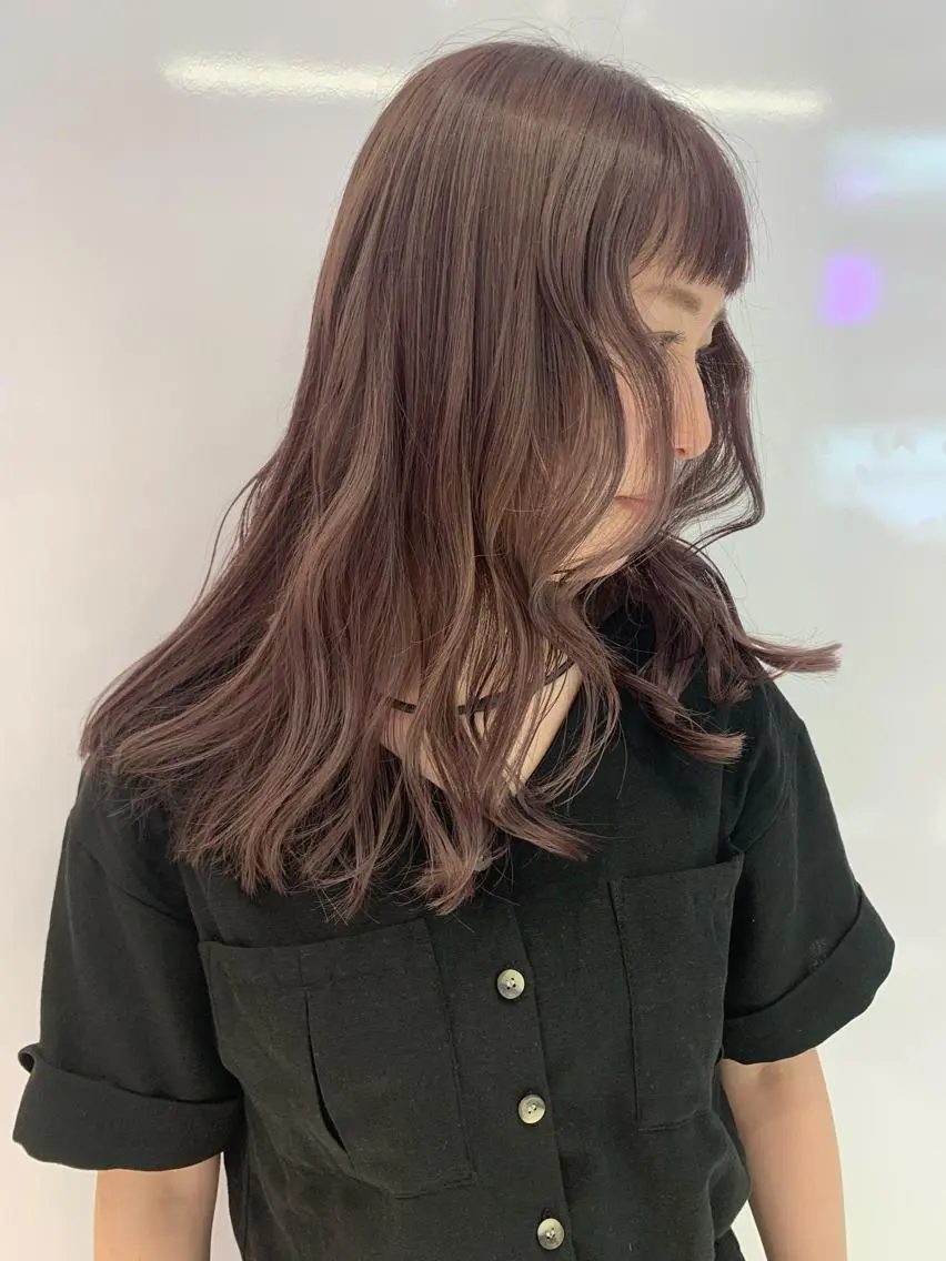 セミロング カラー ヘアカラー トリートメント レイヤー/ブリーチ HIKARU ♡のヘアスタイル