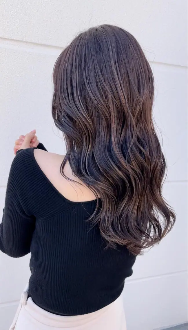 ロング カラー ブリーチ ハイライトカラー ハイライト クドウレイ fifth神南のヘアスタイル