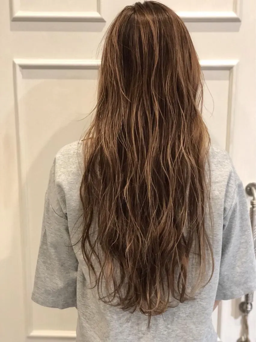 ロング カラー ベージュカラー ハイライトカラー ハイライト 🫟Blanco🫟 Color&Careのヘアスタイル