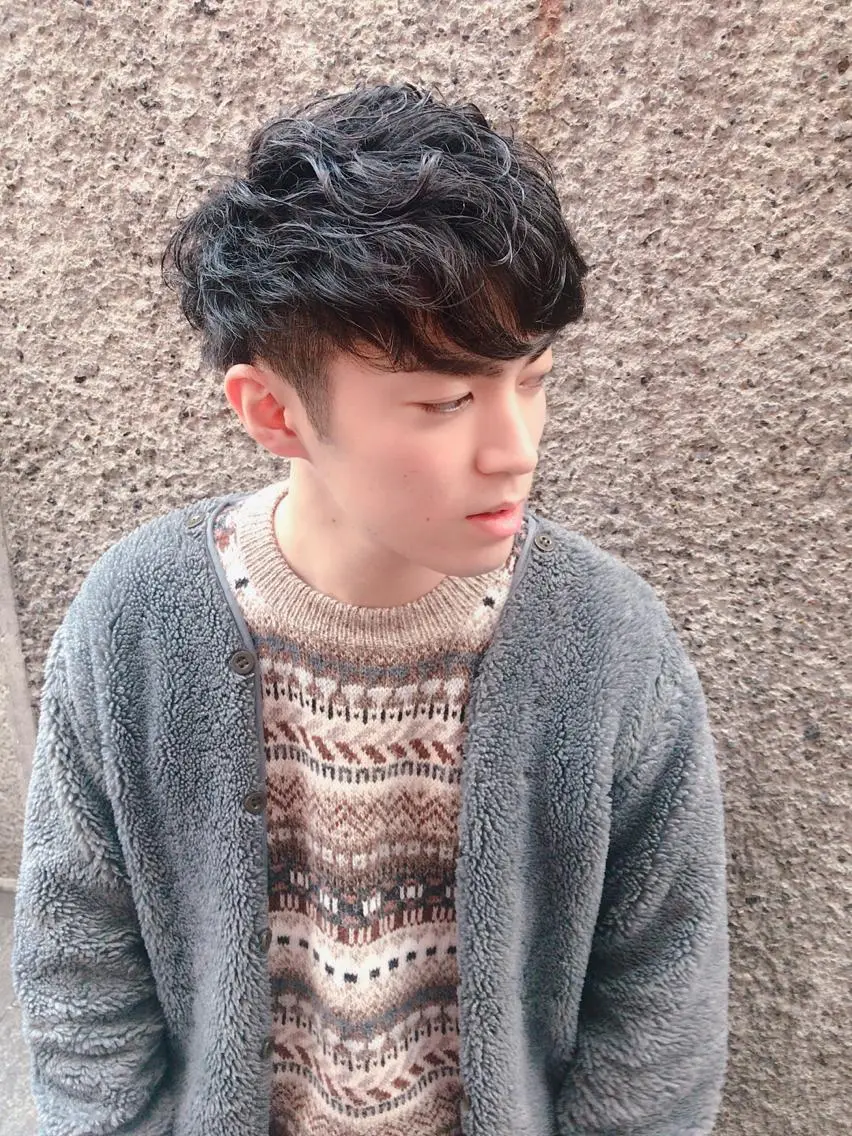 ショート カラー パーマ ヘアアレンジ メンズ メンズパーマ カット パーマ ちこ .のヘアスタイル
