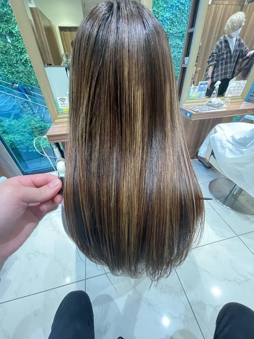 ロング カット 縮毛矯正 トリートメント Ash川越店/ 米川 武志のヘアスタイル