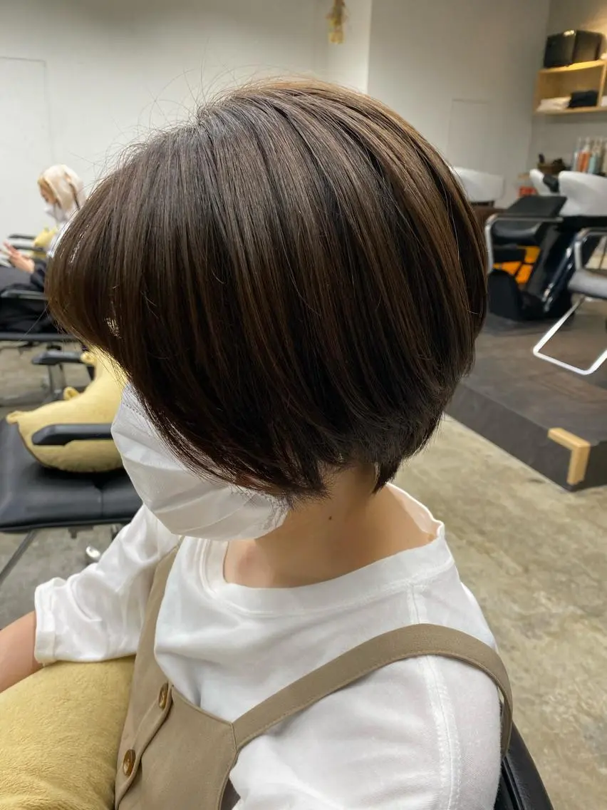 ショート ハイライト レイヤーカット わたる /カットモデル募集のヘアスタイル