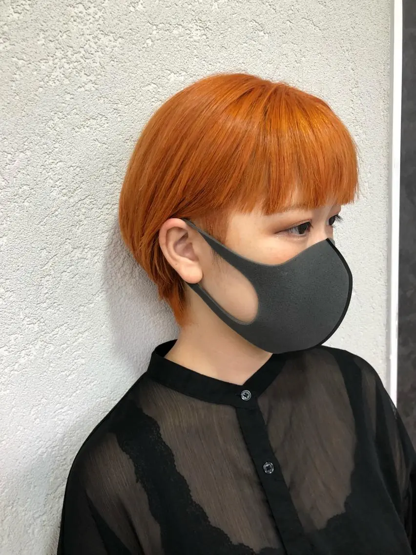 ショート カラー 黒髪 ブルーカラー ブルーブラック ブルージュ 韓国風カラー ブリーチ/髪質改善 店長 板垣智大のヘアスタイル