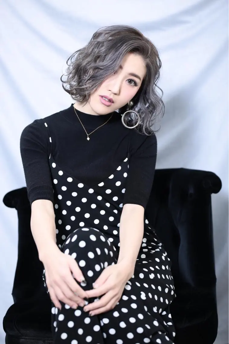 ショート カラー ラベンダーカラー シルバー レイヤー/エクステ alpha下妻のヘアスタイル