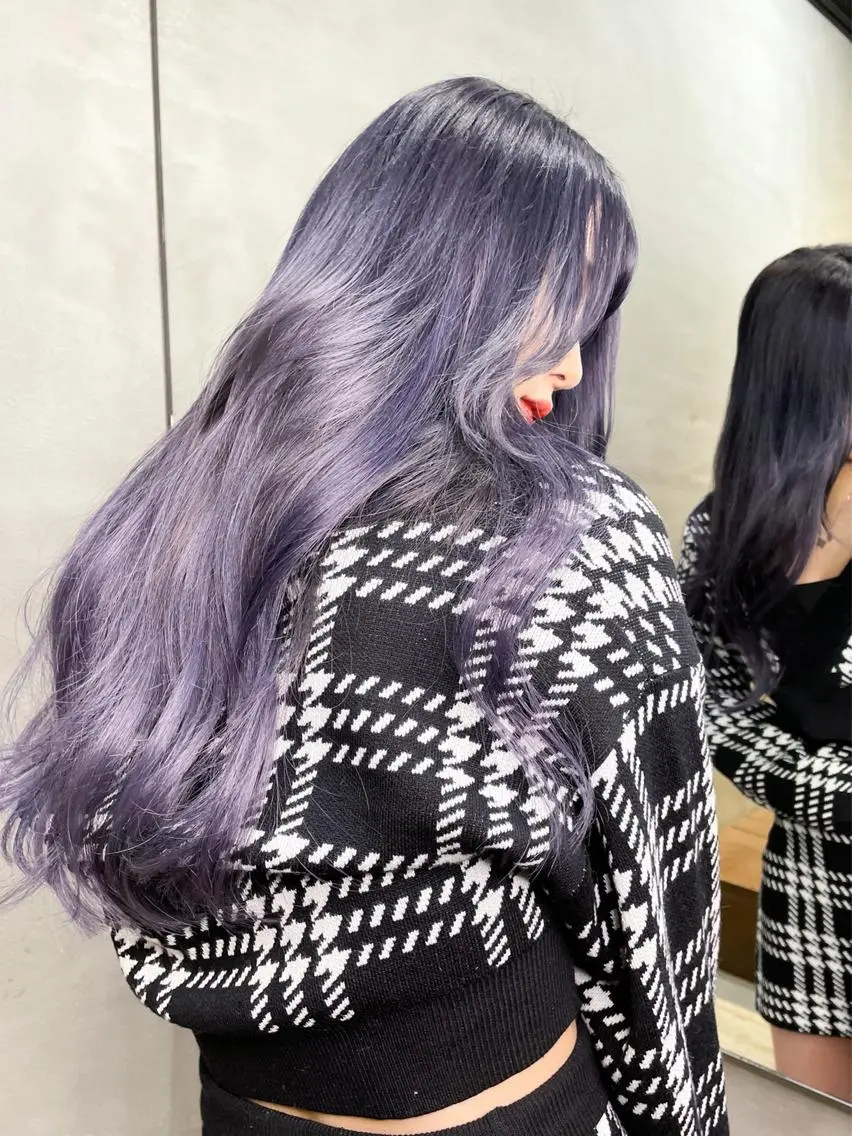 ロング ヨシンモリ 韓国風ヘア 透明感カラー×小 顔レイヤー♡ヒデさんのヘアスタイル