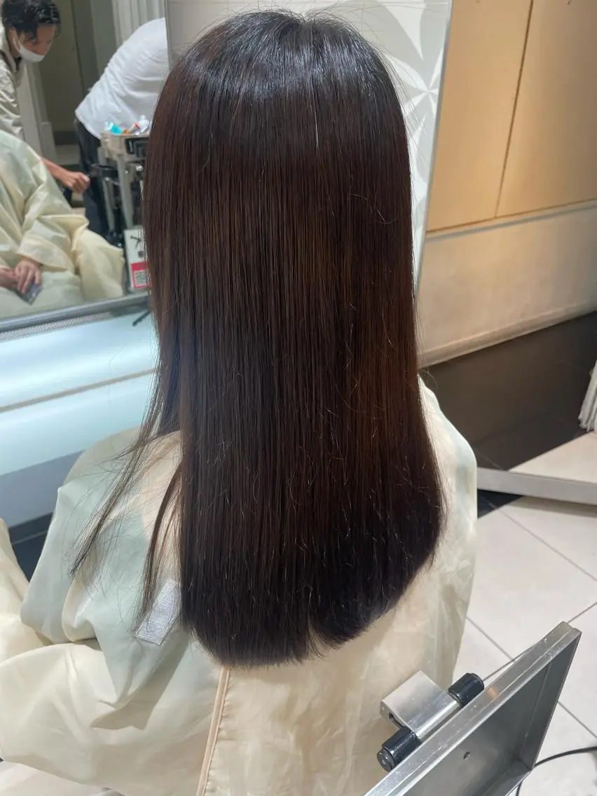 ロング 髪質改善カラー 清利あやなのヘアスタイル