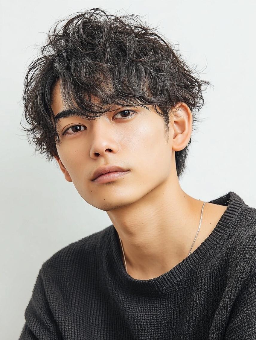 ショート メンズ カット パーマ 🌈髪質改善🌈 過去の1艶サラ体験✨のヘアスタイル