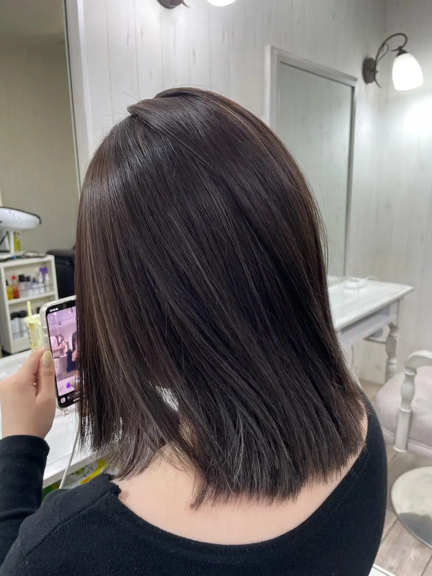 ミディアム ネモトメイナ🌿‬ 今月末で退職しますのヘアスタイル