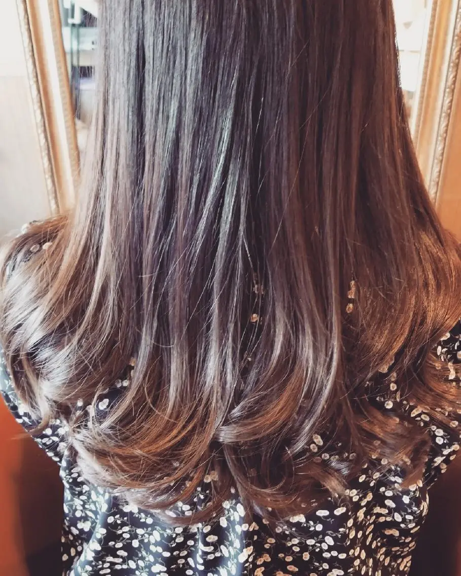 ロング カラー アディクシーカラー ブルーカラー 外国人風カラー spa hair ark 富井直美のヘアスタイル
