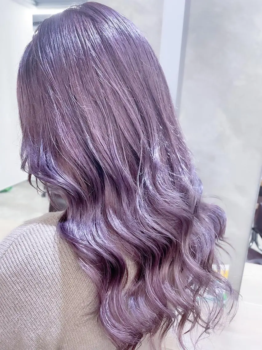ロング カラー ハイトーンカラー ✨美髪矯正×髪質改善 🍎カイト🍎渋谷のヘアスタイル