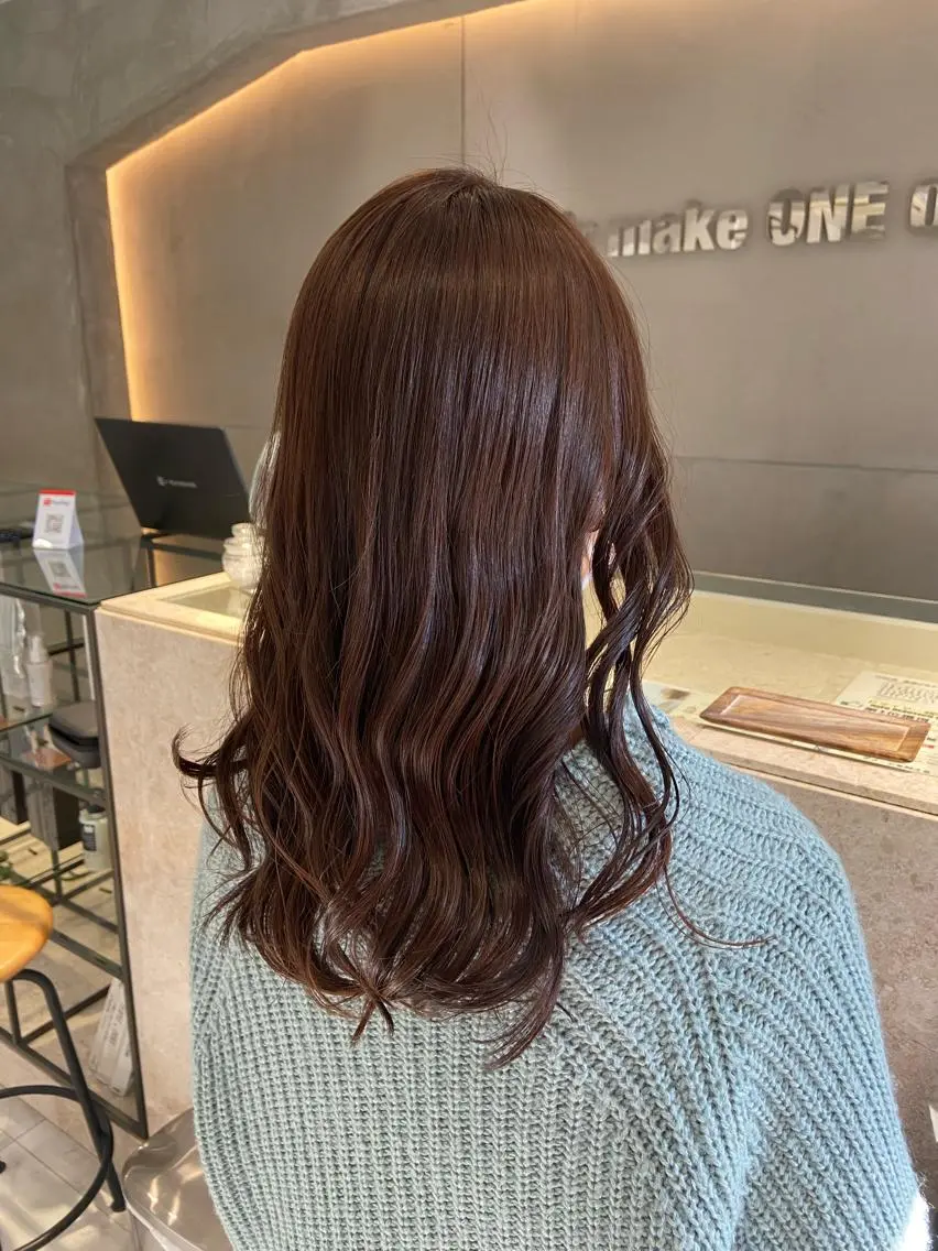 セミロング カラー ベージュカラー ブラウンカラー ミルクティーベージュ APOLLO♡ ＭＩＯのヘアスタイル