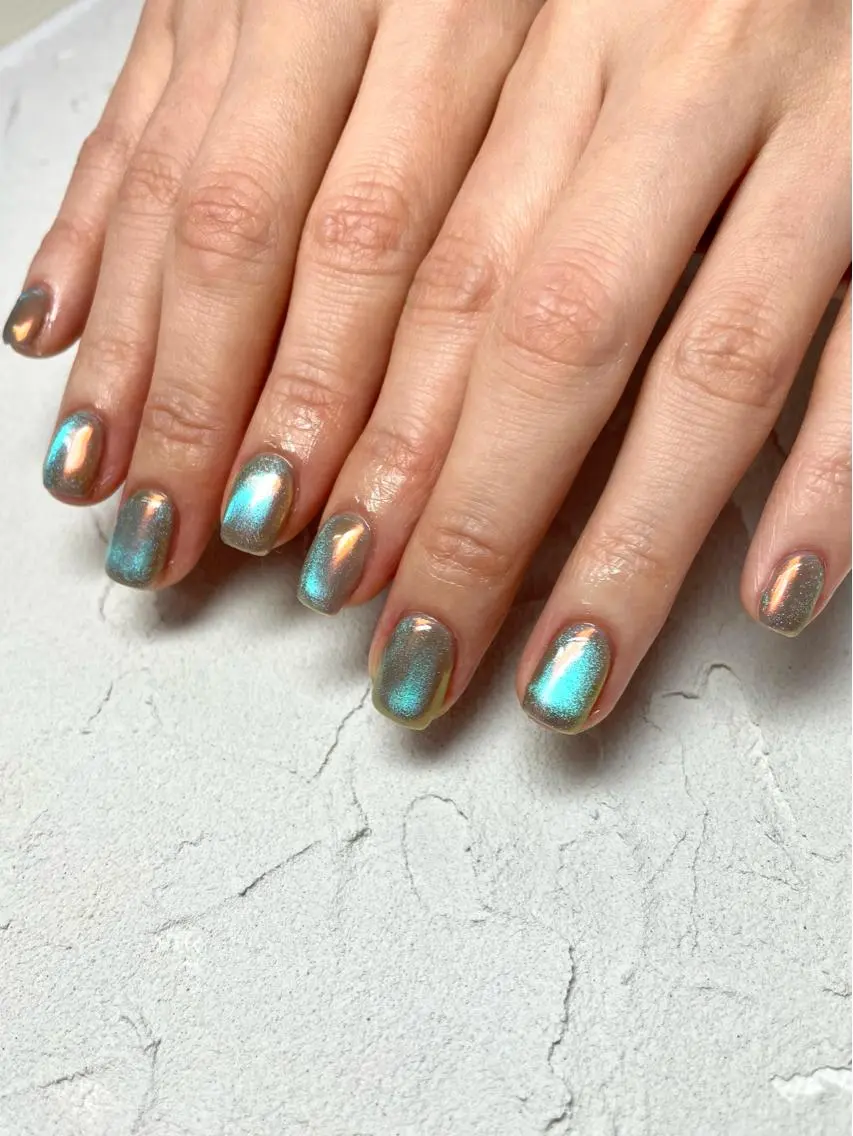 ネイル マグネットネイル ミラーネイル Nail salon Euphoriaのネイルデザイン