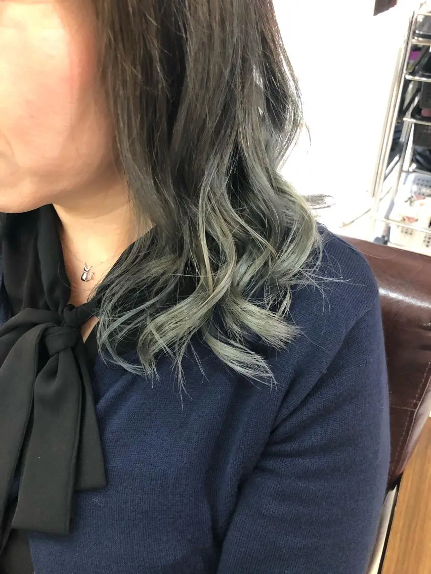 セミロング ヘアカラー トリートメント 縮毛矯正の達人 ☆ 松本のヘアスタイル