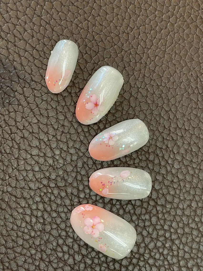 ネイル チークネイル ピンク 春ネイル FASTNAIL PLUS 新宿店のネイルデザイン