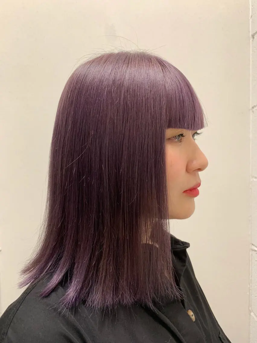 ロング カラー ヘアアレンジ ブリーチ ケアブリーチ ラベンダーカラー ピンクカラー パープルカラー ヘアカラー トリートメント THE./ブリーチ 透感カラー/髪質改善のヘアスタイル