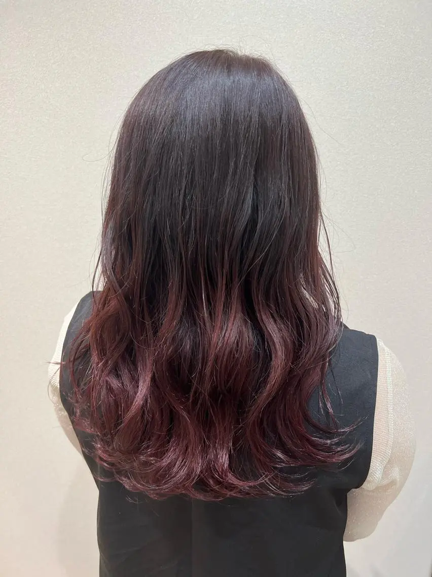 セミロング カット ヘアカラー トリートメント ヘッドスパ mina .のヘアスタイル