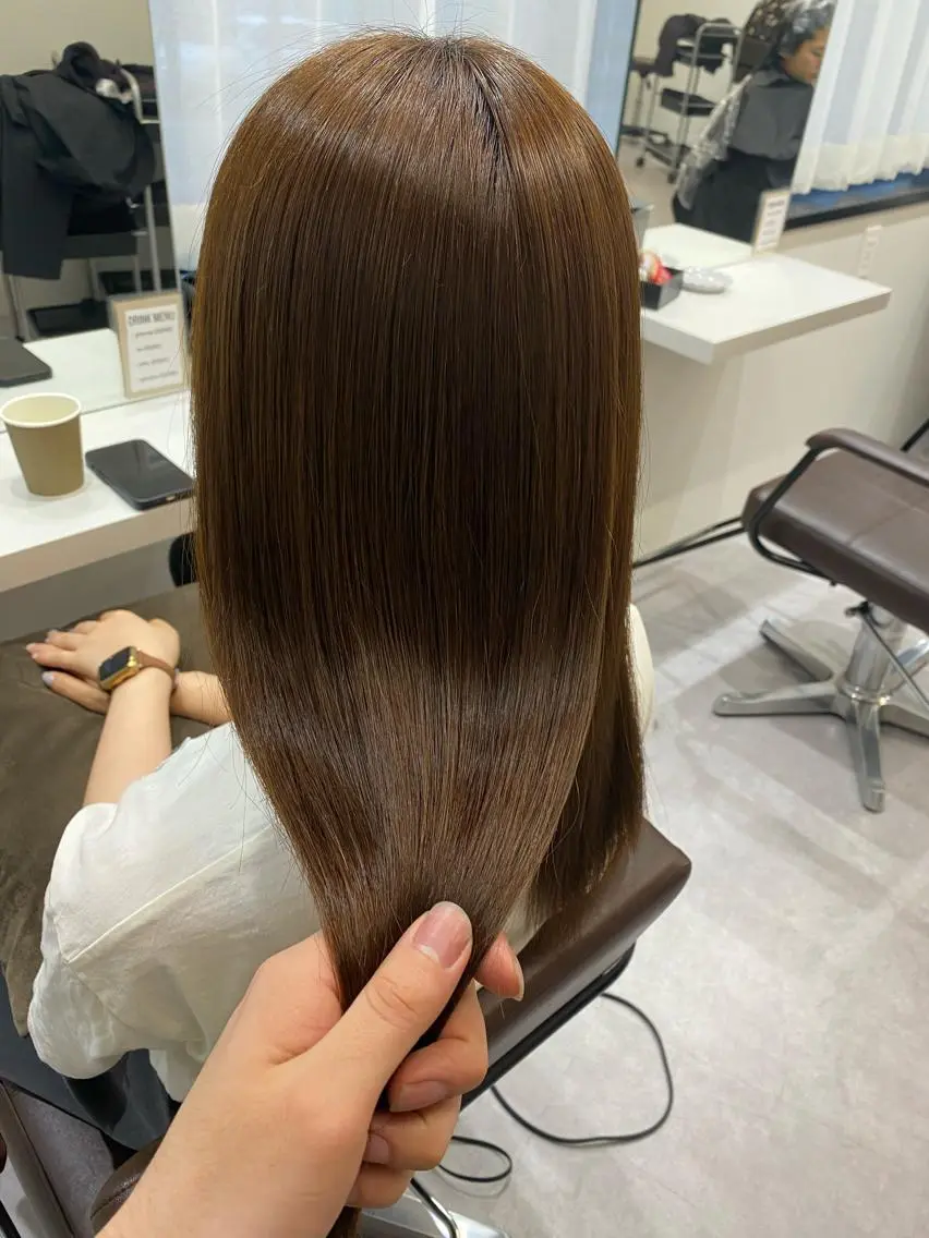 ロング 酸性ストレート 髪質改善×縮毛矯正 Core 片山健太のヘアスタイル