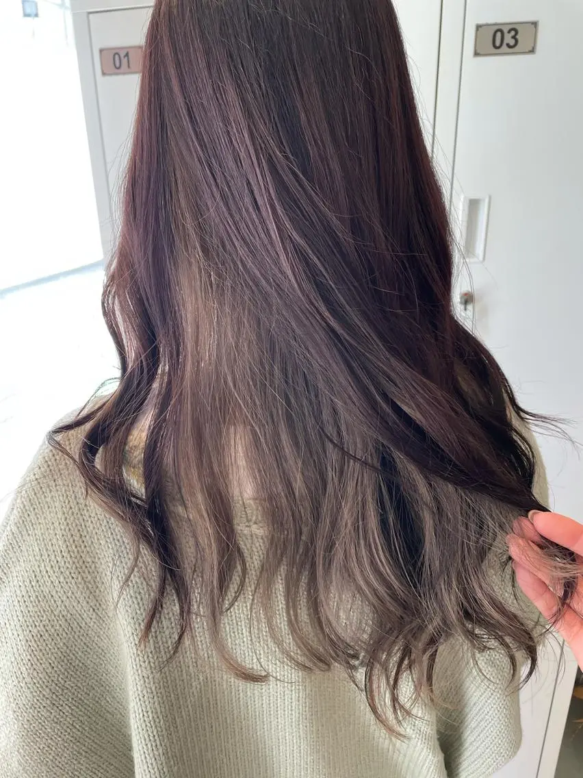 ロング カラー ラベンダーカラー パープルカラー シルバー 中目黒🌼 🌼ハナのヘアスタイル