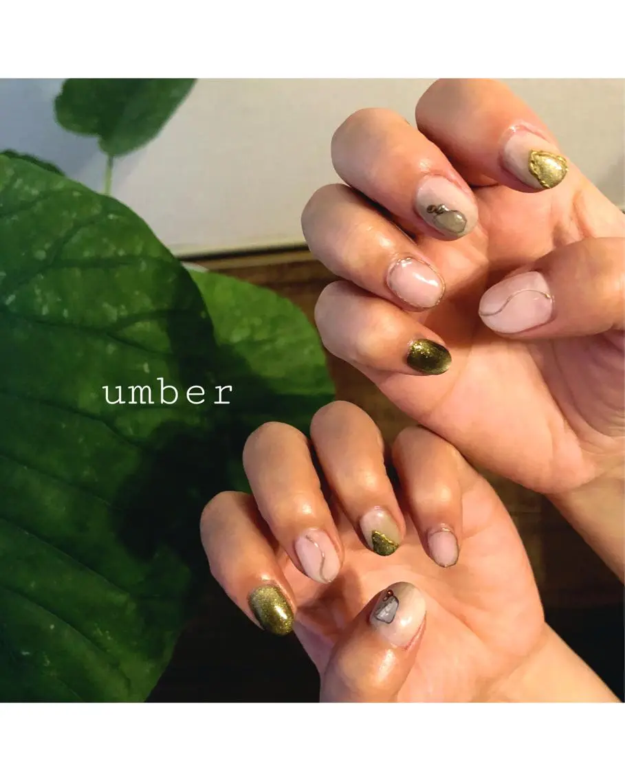 ネイル アートネイル クリアネイル フットネイル フレンチネイル グラデーション ハンドネイル umber 三茶1分のネイルデザイン