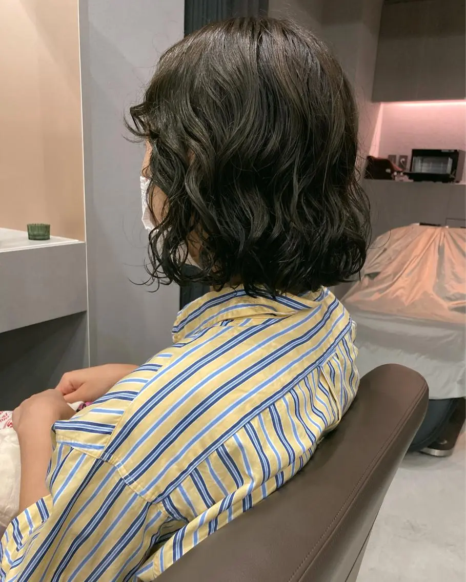 パーマ カット パーマ ロングパーマ木村 ボブパーマのヘアスタイル