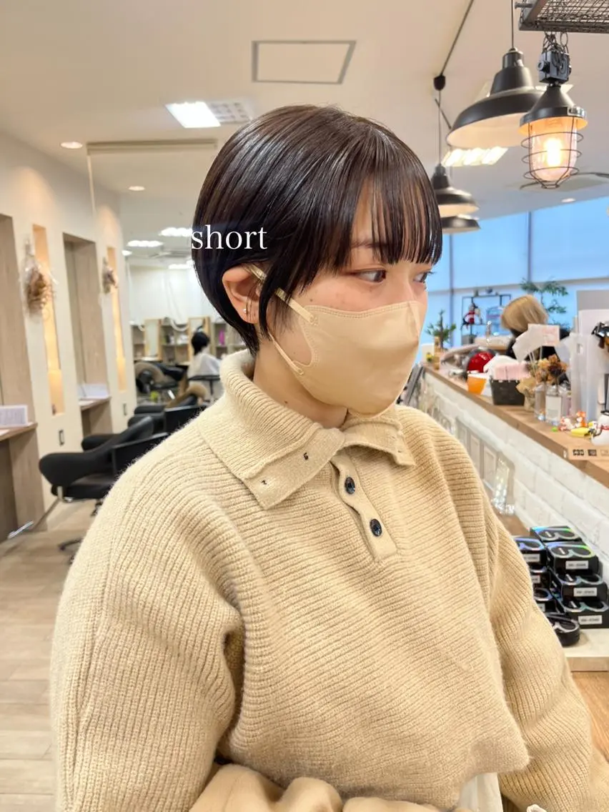 ショート 切りっぱなしボブ ショートボブ ハンサムショート 丸みショート ボブ カット トリートメント 初めてのショート お任せください✂️のヘアスタイル