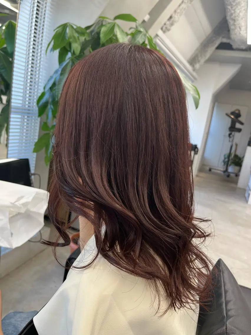 セミロング カット ヘアカラー 🌼渋谷韓国レイヤー 桑尾幸奈🌼のヘアスタイル
