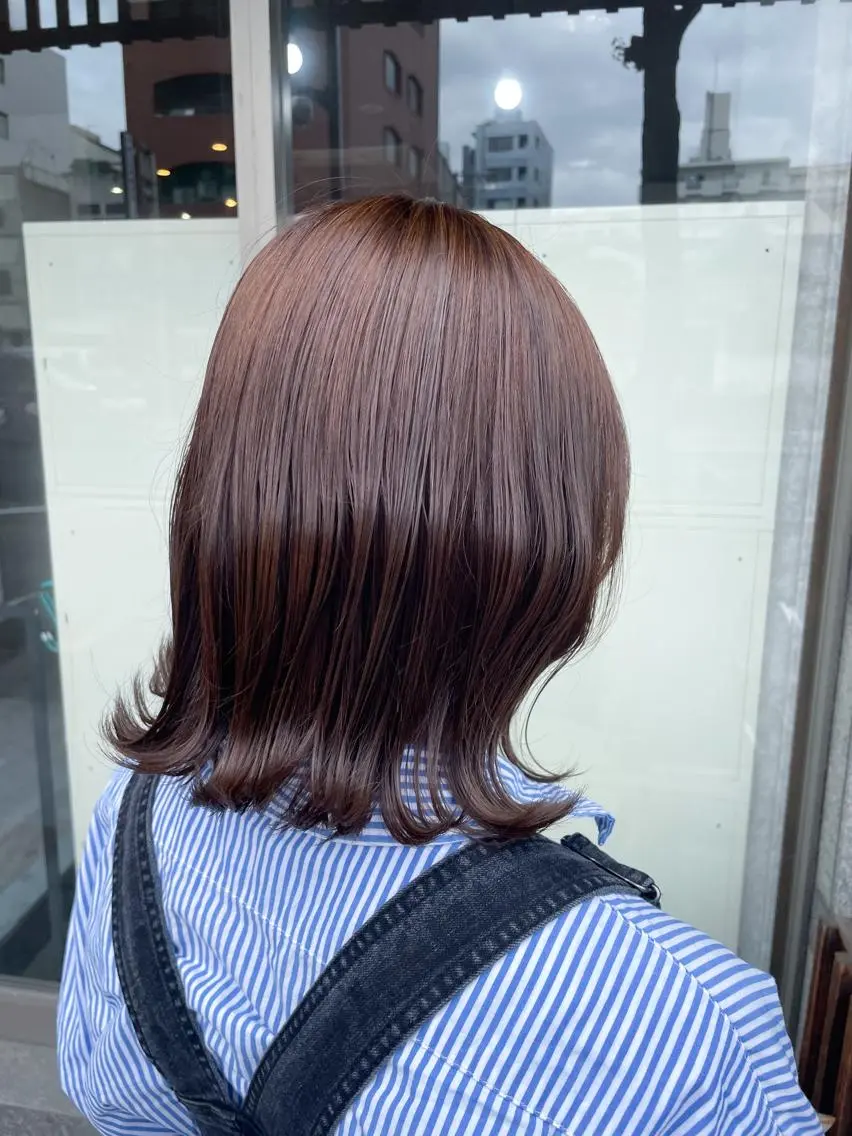 セミロング カラー ヘアカラー トリートメント イワタ マハ/ minim hairのヘアスタイル