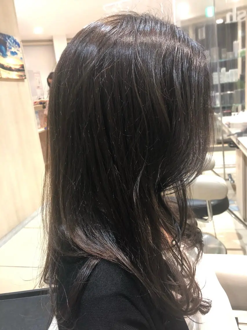 ロング ヘアカラー トリートメント カジサ ケイコのヘアスタイル
