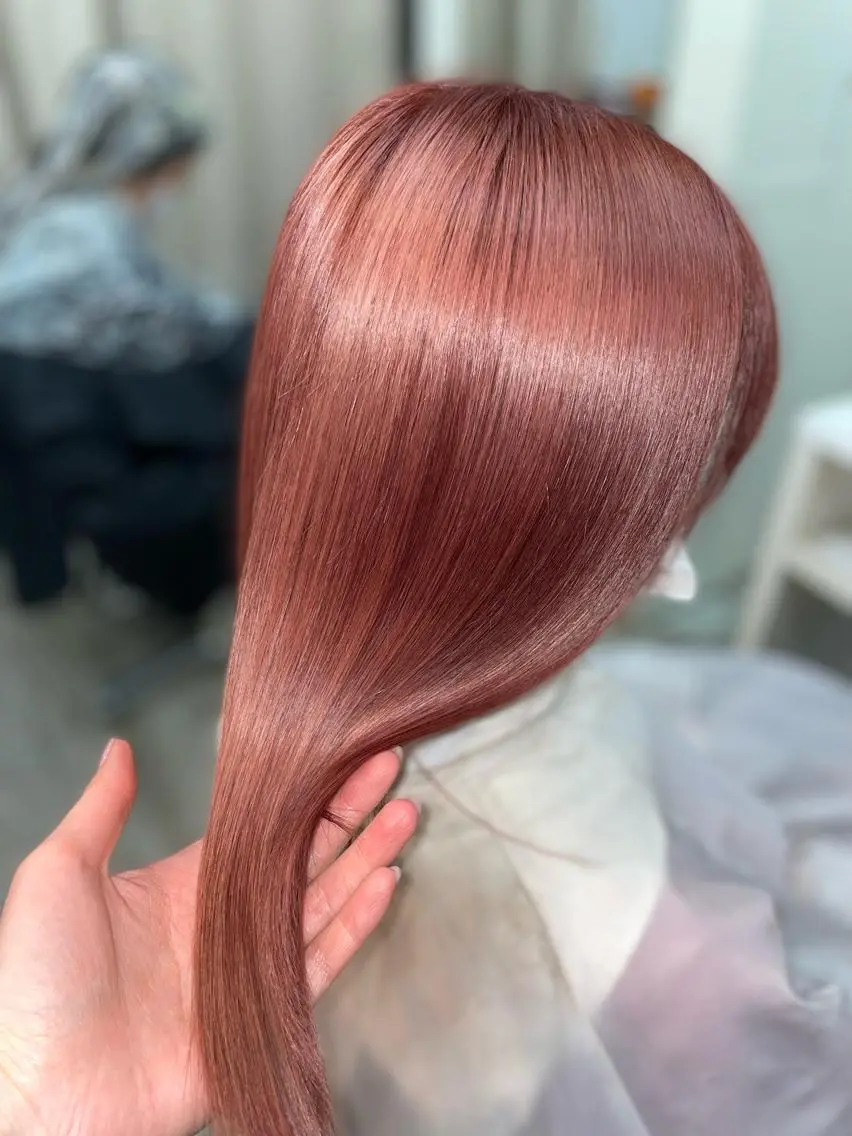 ロング カラー ブリーチ ケアブリーチ ヘアカラー トリートメント 韓国ヘア🤍髪質改善 🇰🇷AKANEのヘアスタイル
