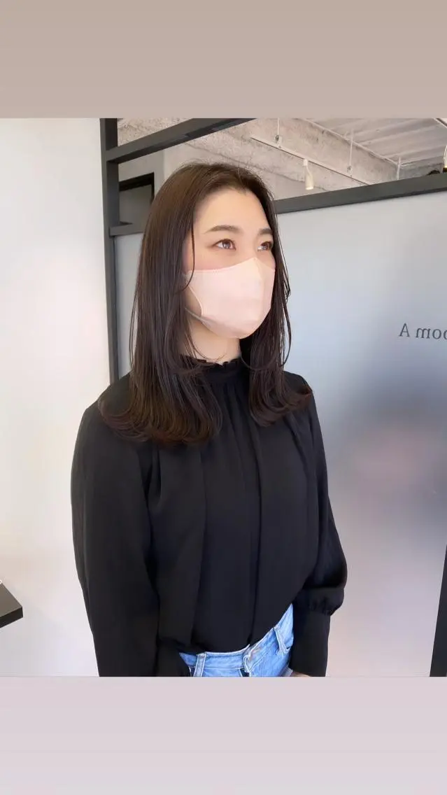 セミロング カラー カット ヘアカラー マンツーマン半個室 tamuraのヘアスタイル