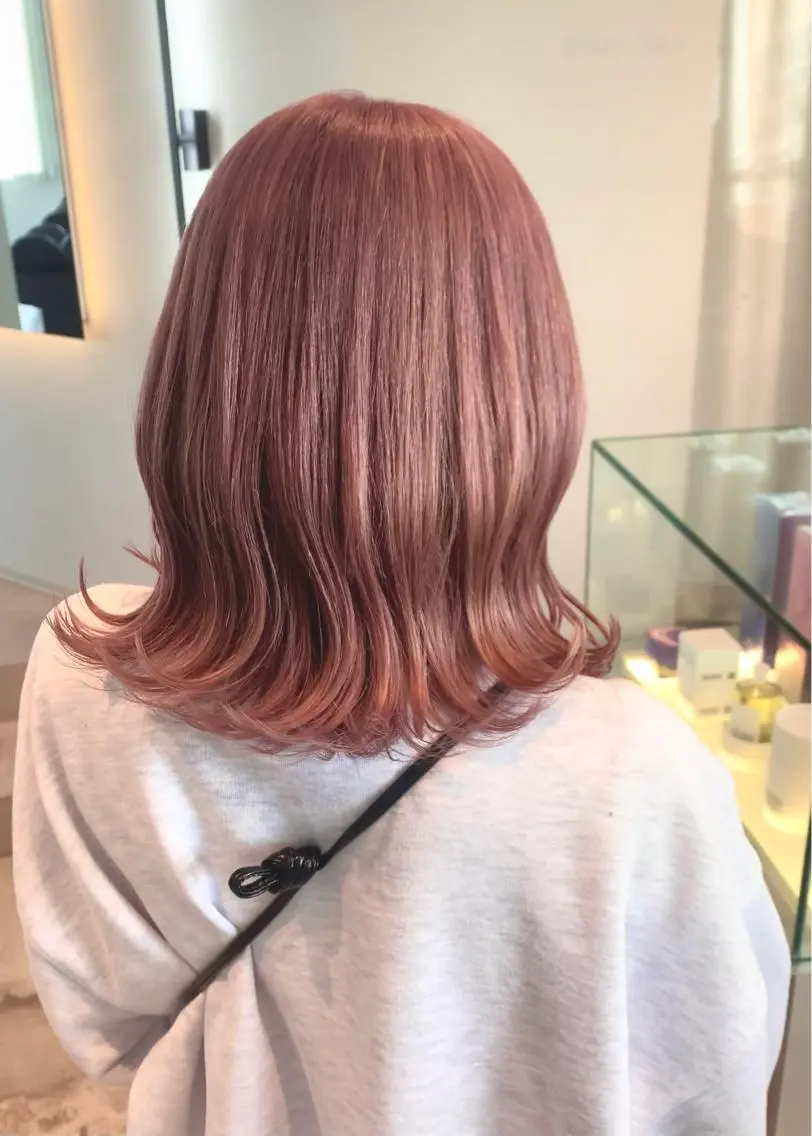 ミディアム カラー 髪質改善ストレート 中林優太のヘアスタイル