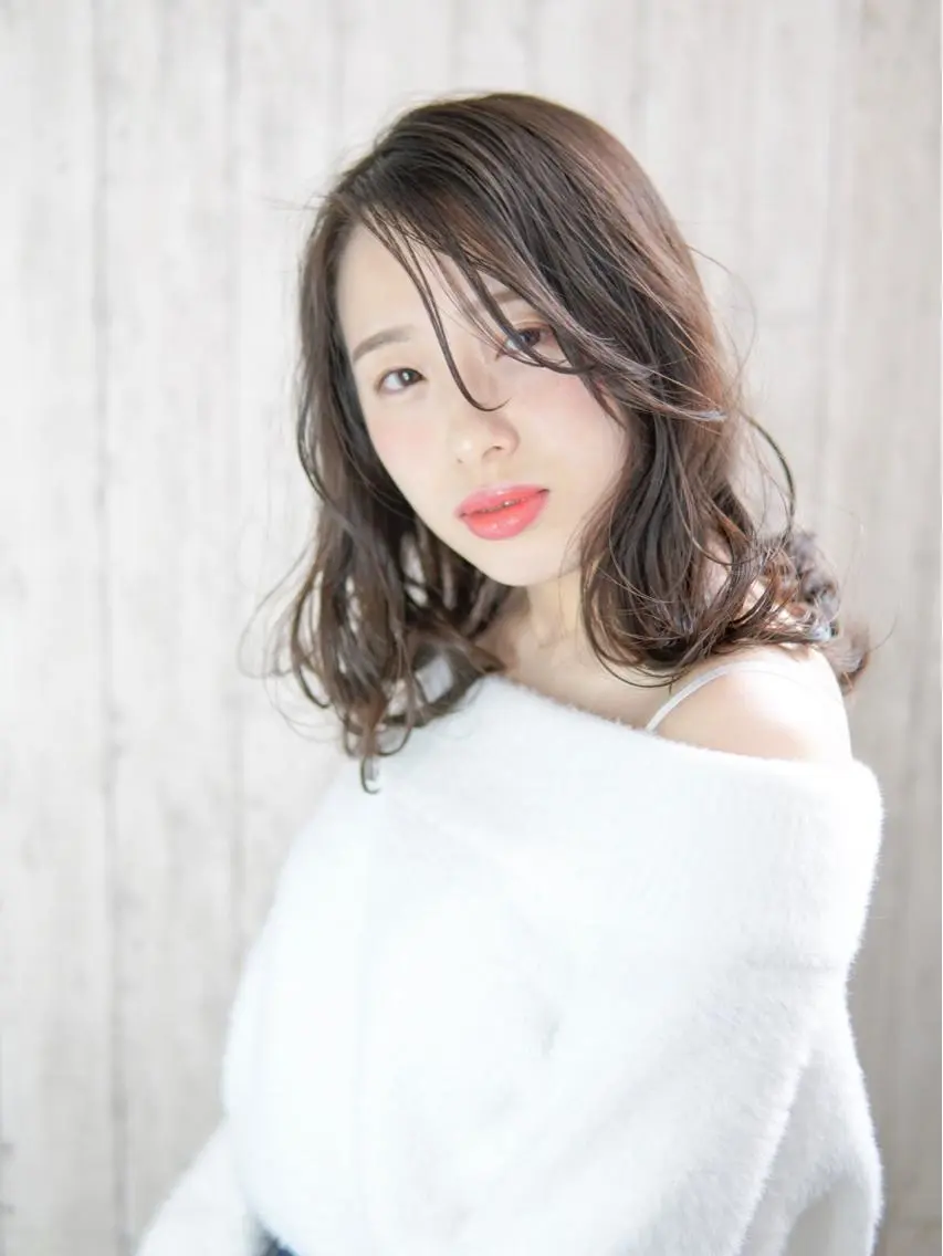 ミディアム カラー パーマ ヘアアレンジ キッズ ネイル マツエク・マツパ ミディアムネイル 永野 良一のヘアスタイル