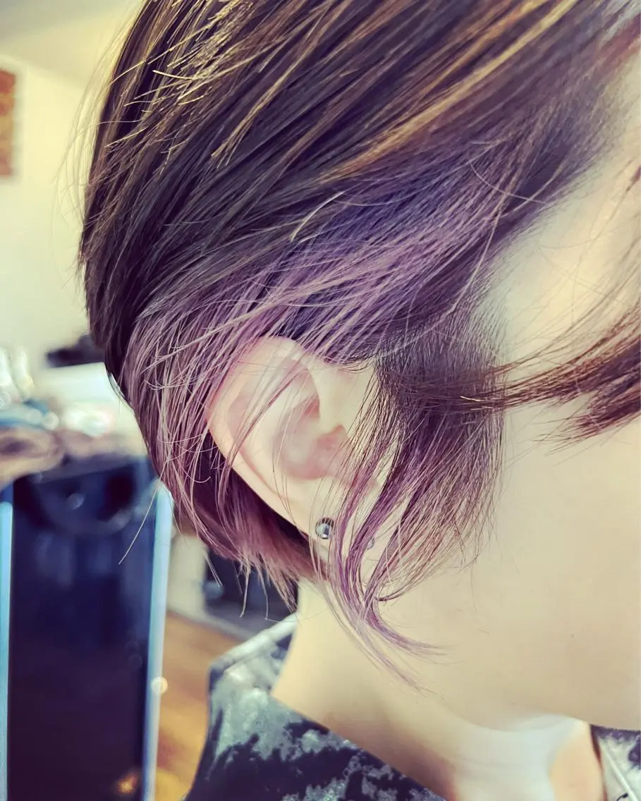 ショート ヘアカラー 根岸 宏文のヘアスタイル