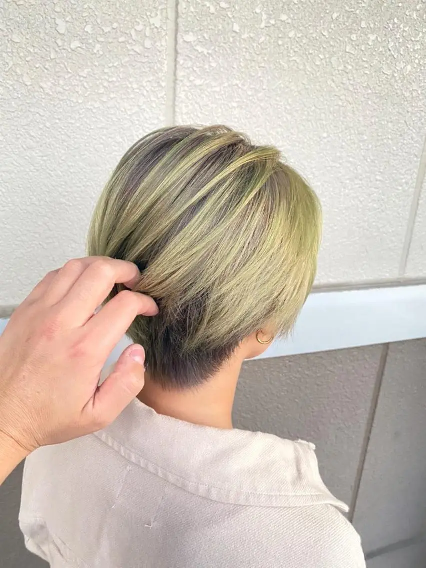 ショート レイヤーカット ショートヘア 宮地 崇文のヘアスタイル