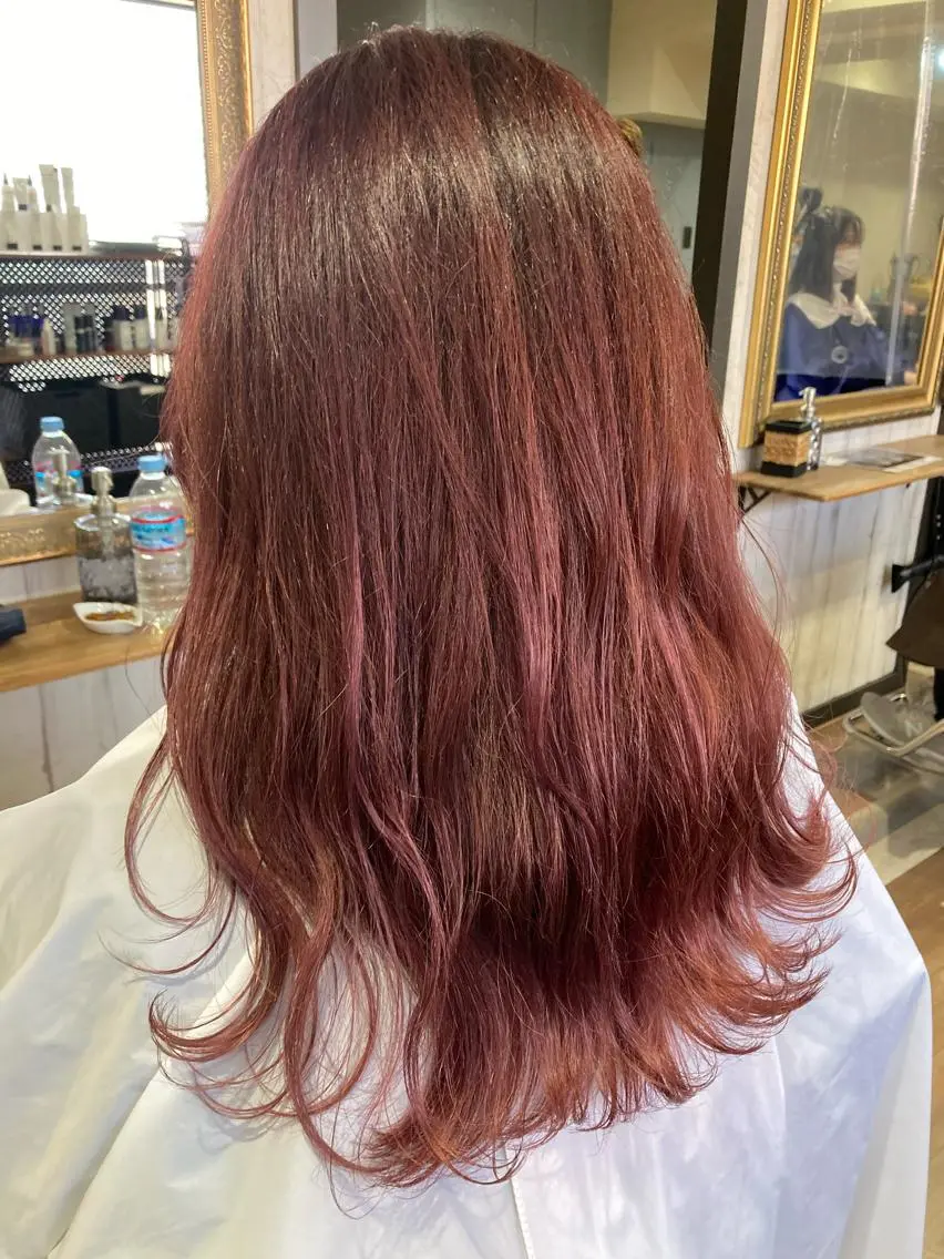 ロング カット ヘアカラー トリートメント 山崎 晃治のヘアスタイル