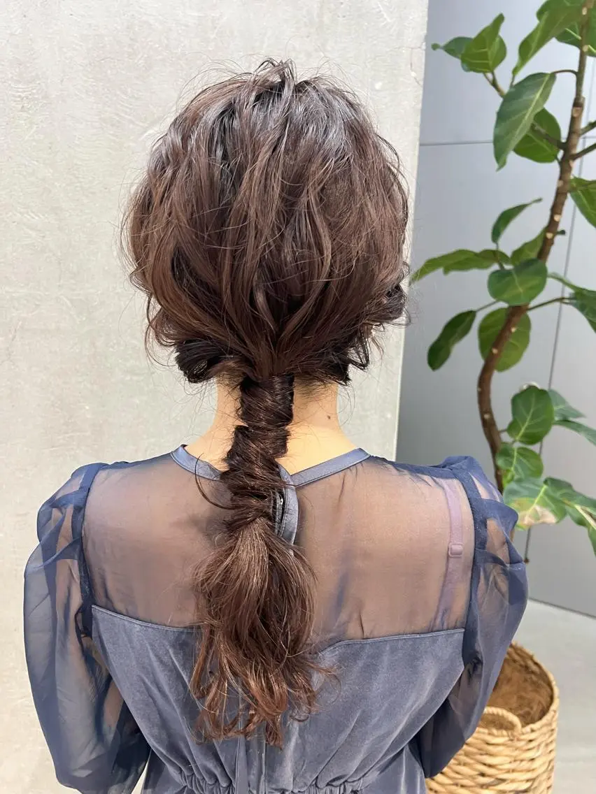 ロング ヘアアレンジ 谷町/Le'a /竹原しおなのヘアスタイル