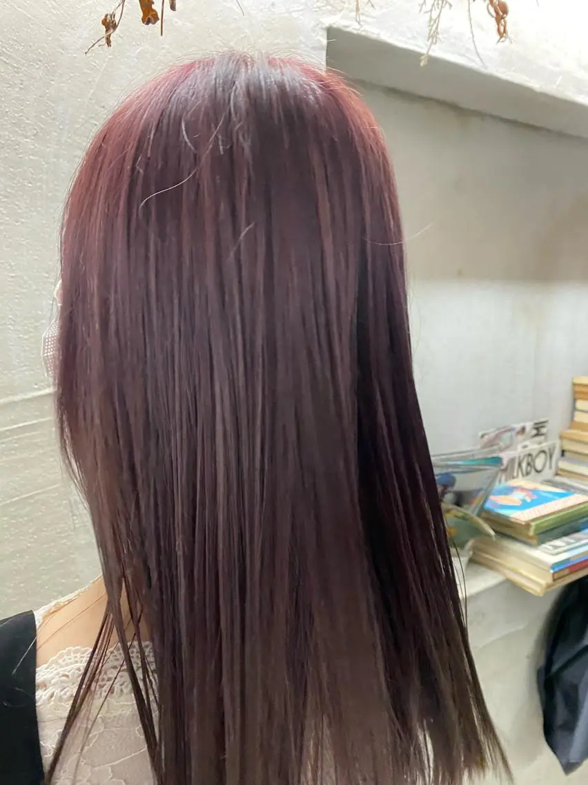 セミロング カラー ヘアアレンジ ハイトーンカラー お任せヘア☘️☘️ 及川渚のヘアスタイル