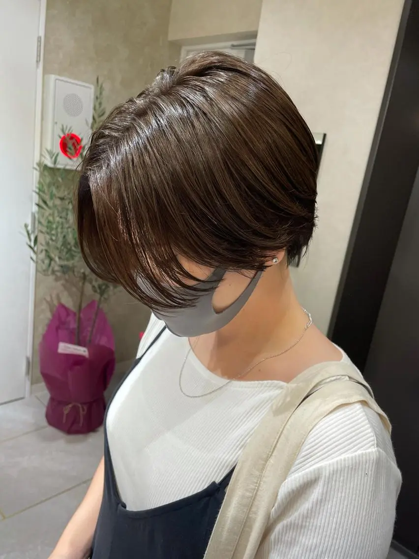 ショート カラー ハンサムショート ハイライトカラー ハイライト ショートヘア _WHITE 天神店 YUMEKA🐻のヘアスタイル