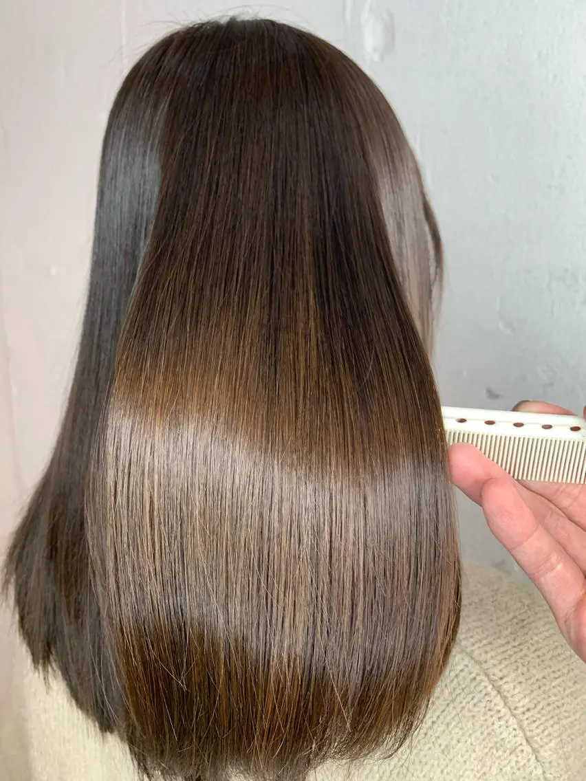 ミディアム カラー アッシュ オリーブアッシュ カット トリートメント 💛丁寧さNo.🥇 🧸片山智裕💛のヘアスタイル