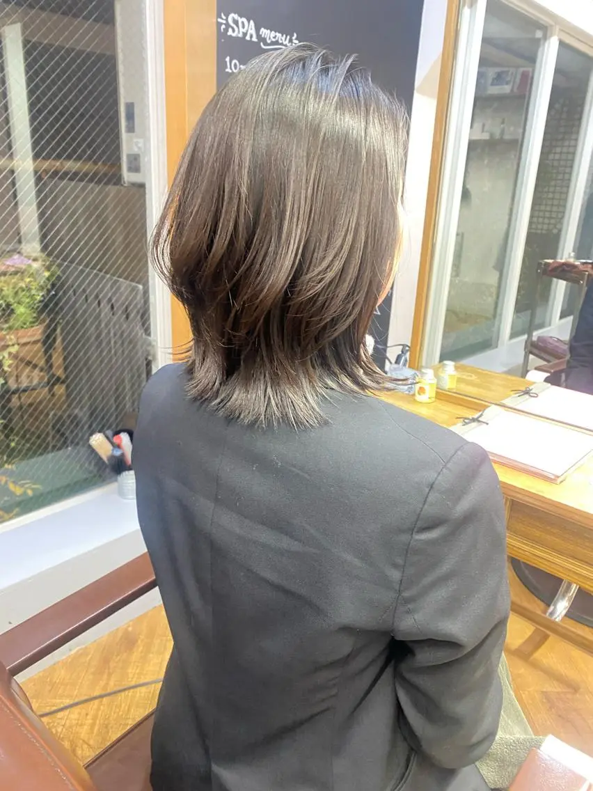 ミディアム 西尾 隆介のヘアスタイル