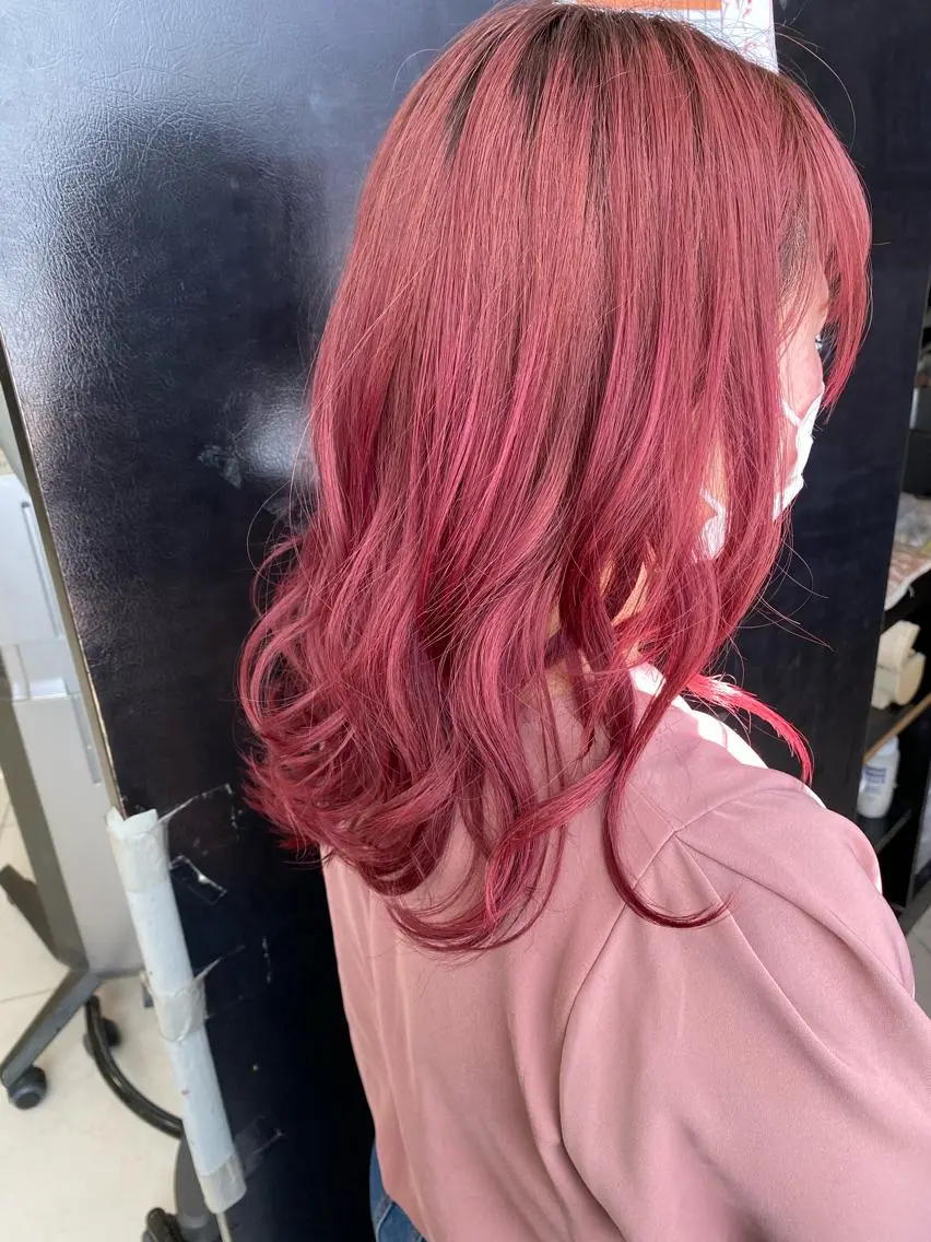ミディアム カラー ヘアアレンジ 小顔カット/艶 カラー特化♡MIHOのヘアスタイル