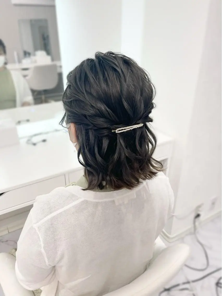 ミディアム ヘアアレンジ ヘアセット専門店 Rのヘアスタイル