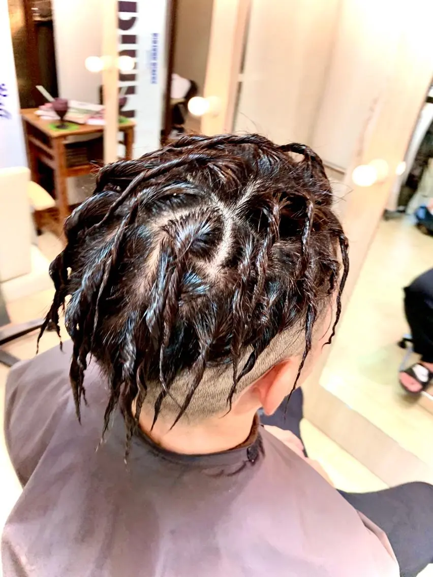 ショート パーマ メンズ メンズパーマ カット ヘアカラー パーマ トリートメント ヘッドスパ nishimura makotoのヘアスタイル