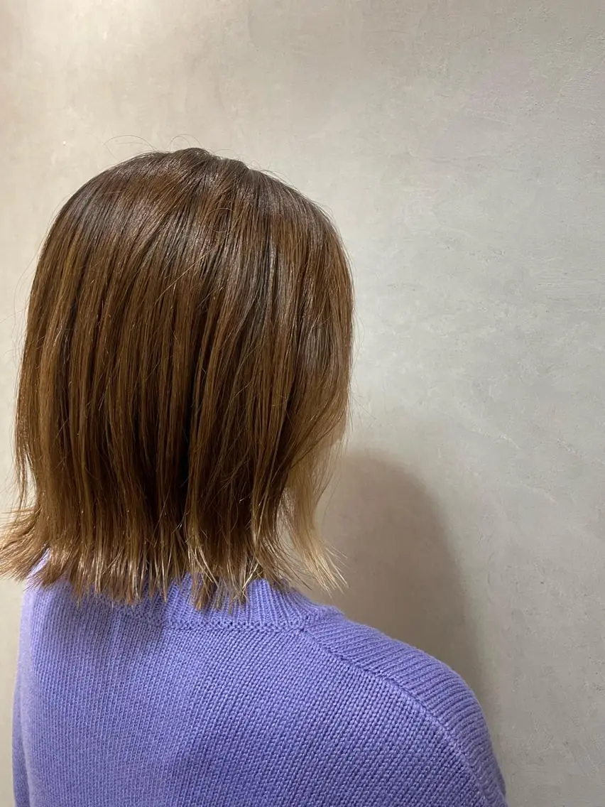 ショート カラー 切りっぱなしボブ ボブ 外ハネヘア ヘアカラー トリートメント TELA HAIR 守谷のヘアスタイル