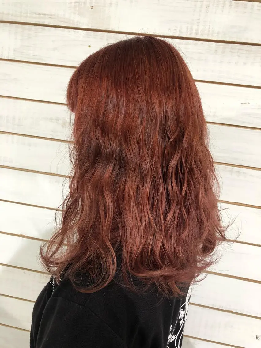 セミロング カラー ピンクカラー カット ヘアカラー トリートメント 🧡艶髪/エクステ 🫧🧡YUKI❄️のヘアスタイル