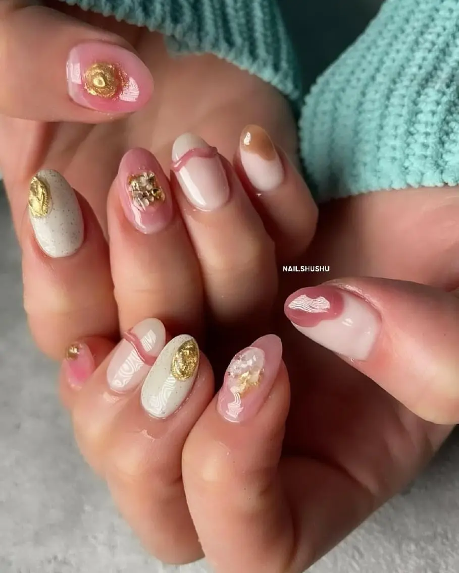 ネイル 持ち込み ニュアンスネイル ワンカラーネイル シンプルネイル バレンタイン 3dパーツ/流行り 👧shushu❤️のネイルデザイン