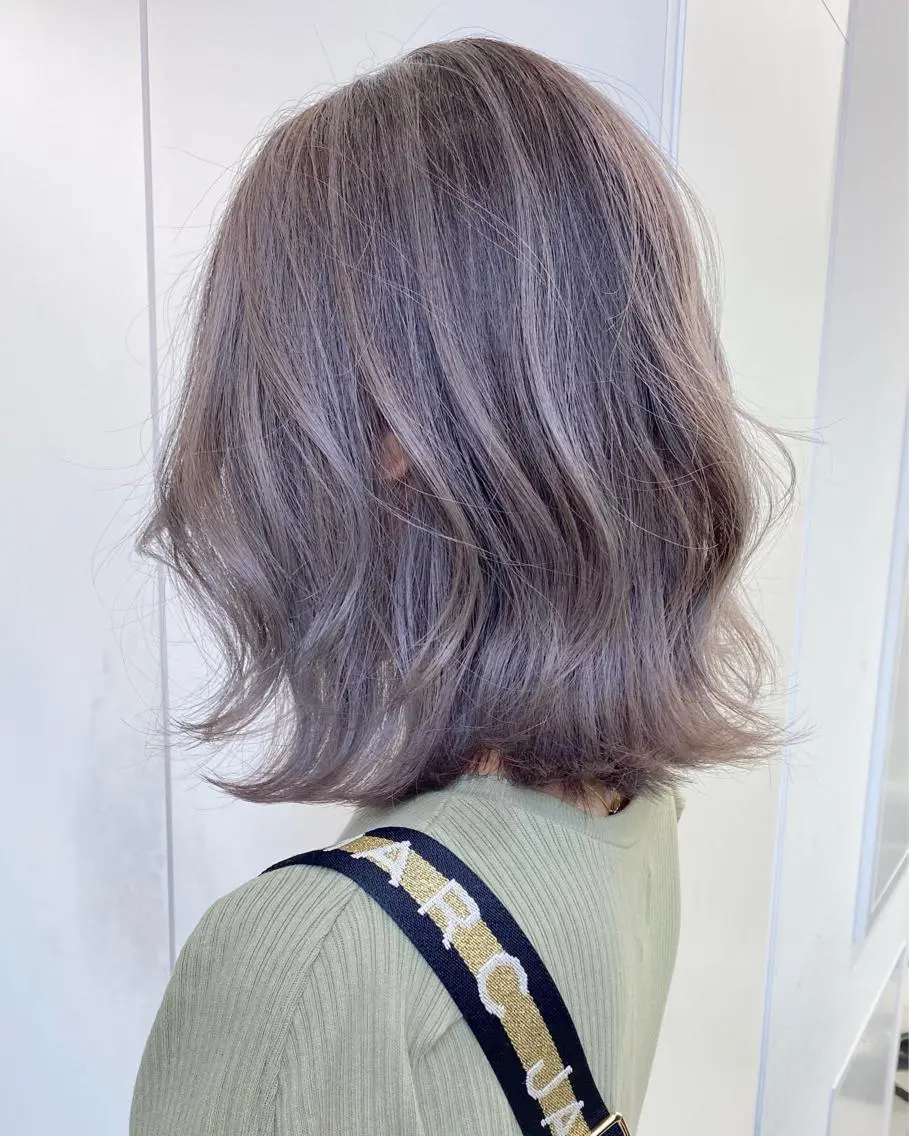 ミディアム カラー パーマ ヘアアレンジ 【公式】amble luxe池袋東口🩷のヘアスタイル